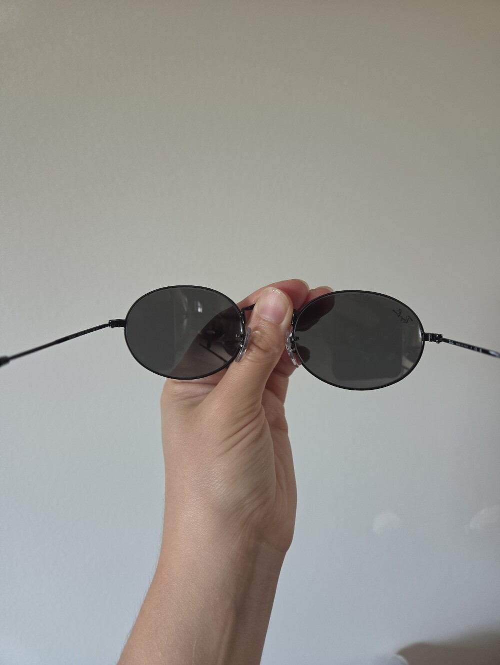 Ray-Ban Oval Metal RB3547 Polished Black frame with Dark Gray lenses Sunglasses - Picture 7 of 9
